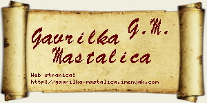 Gavrilka Mastalica vizit kartica